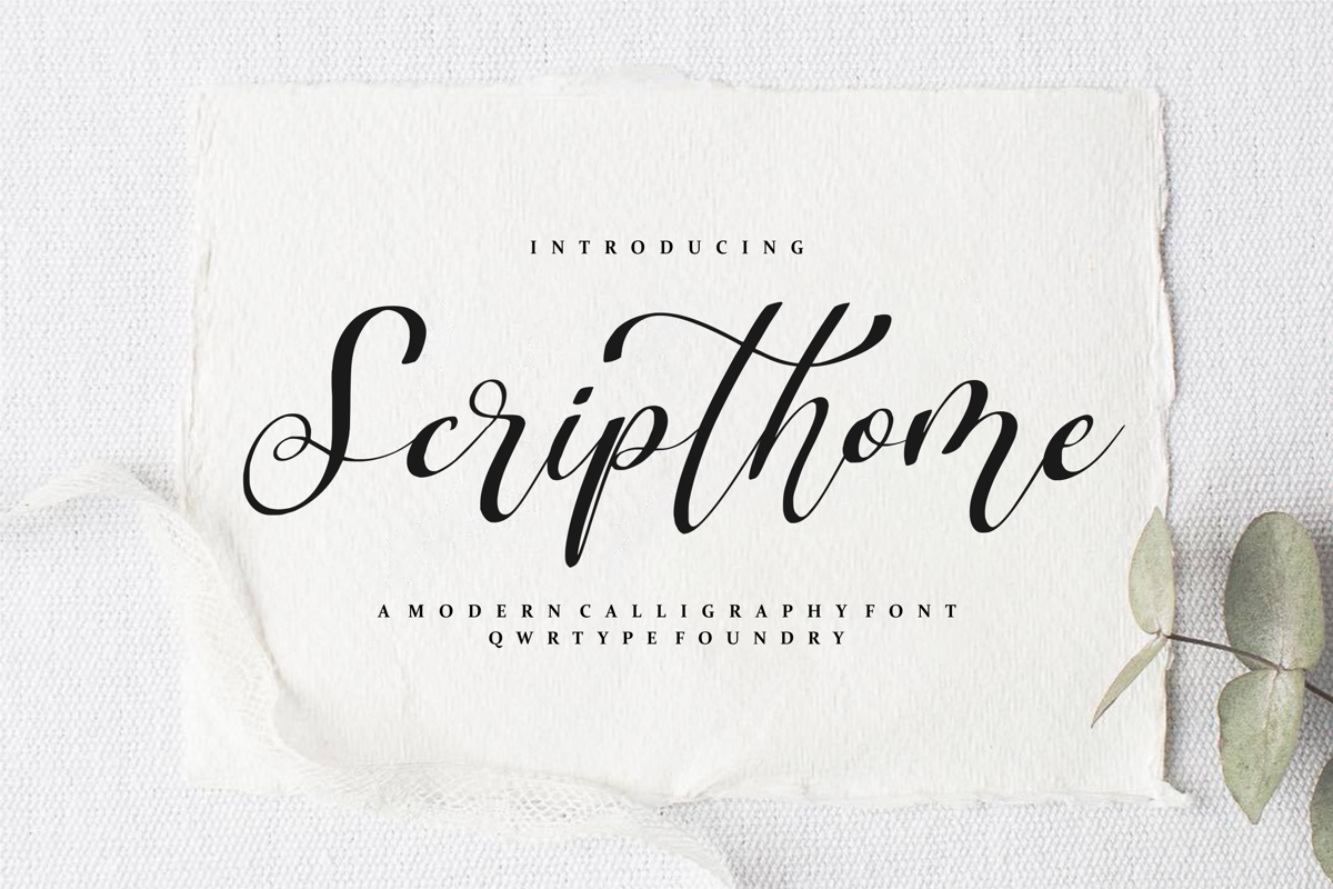 Scripthome Font | qwrtype_foundry | FontSpace