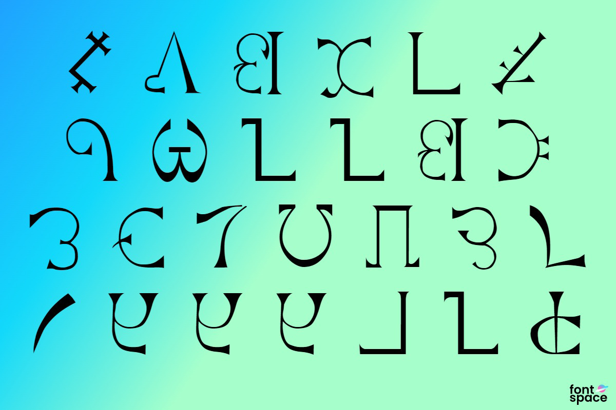 Enochian Flip Font | Digital Type Foundry | FontSpace