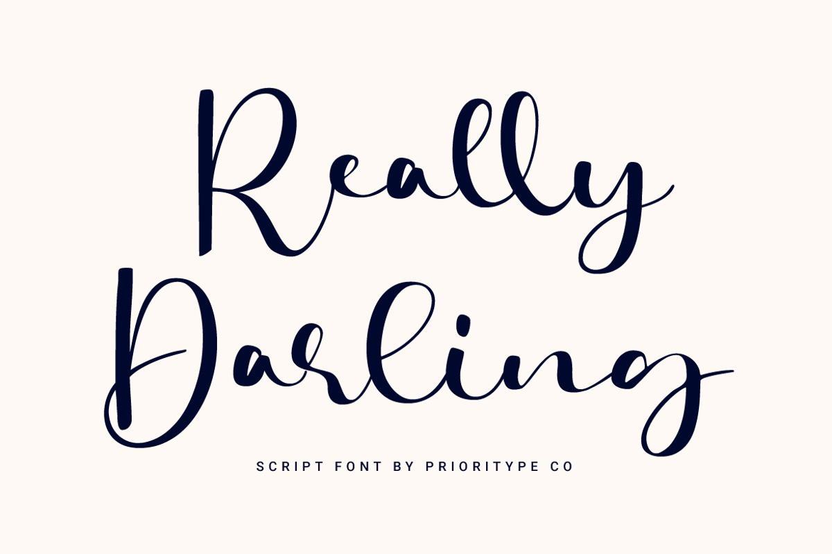 Really Darling Font Prioritype FontSpace