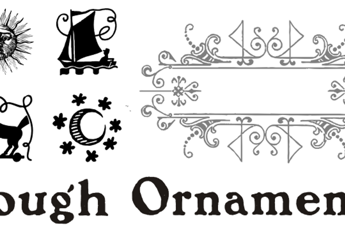 Rough Ornaments Free Font Intellecta Design FontSpace
