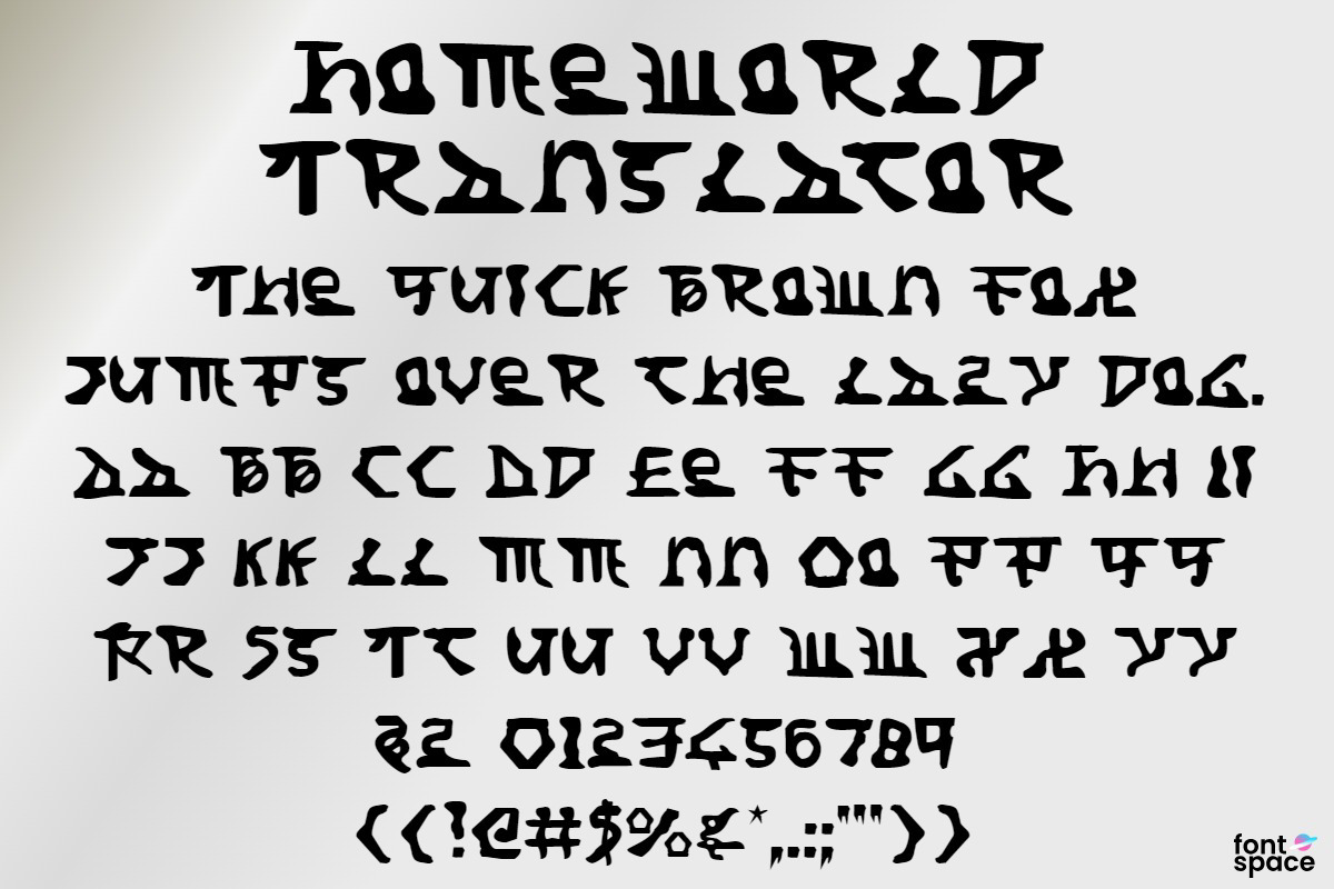 Homeworld Translator Font | Iconian Fonts | FontSpace