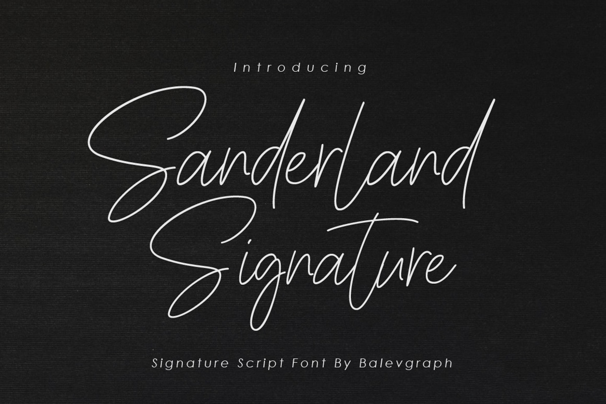 Sanderland Font | BalevgraphStudio | FontSpace