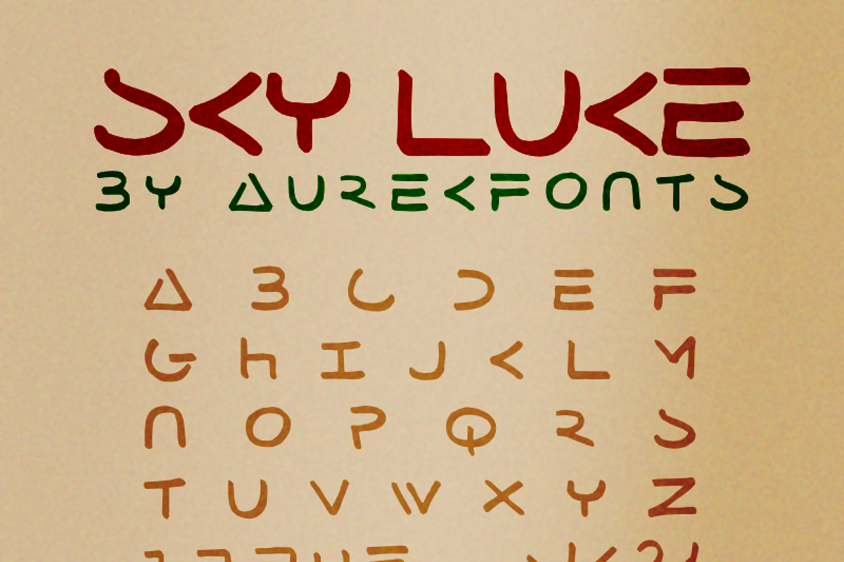 Luke Script Letters Sky Luke Font - Free Download