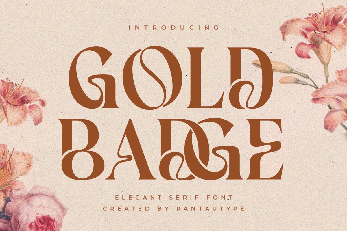 Gold Badge Font Rantautype FontSpace