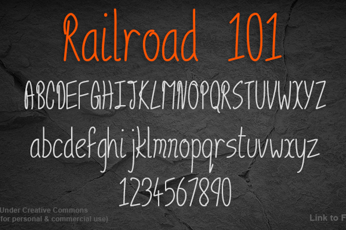 Railroad 101 Font Fonts101 FontSpace