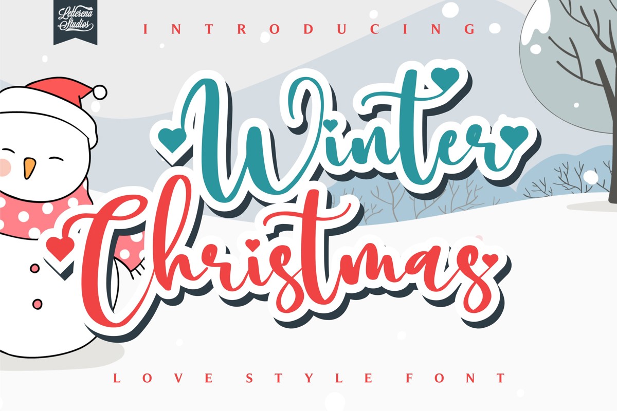 Winter Christmas Font | Letterena Studios | FontSpace