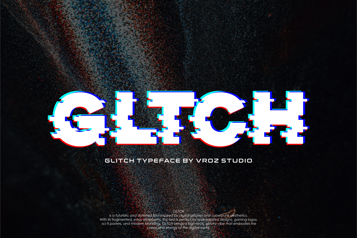 GLTCH Font | VrozStudio | FontSpace