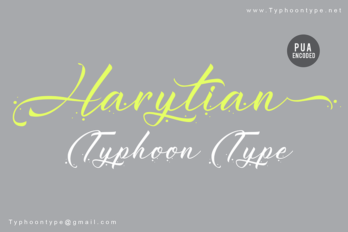 Harytian Font Typhoon Type Suthi Srisopha Fontspace