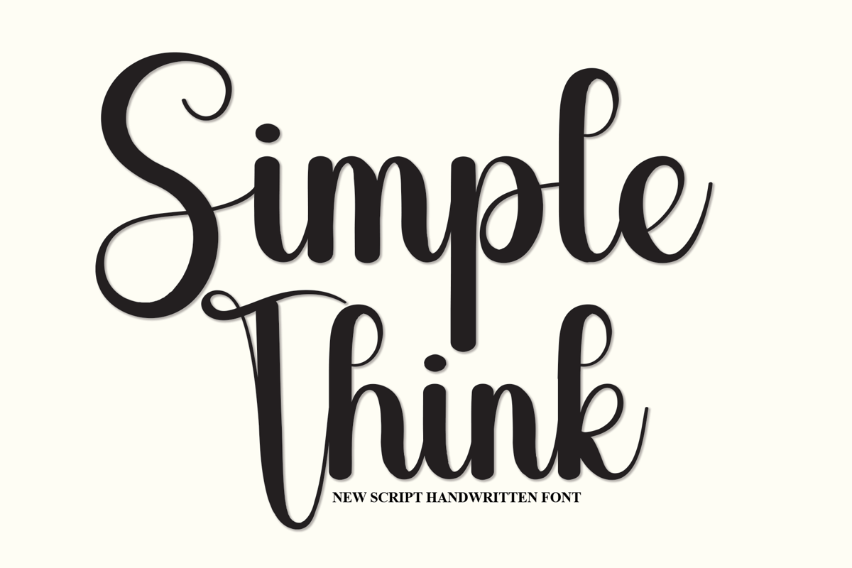 Simple Think Font Scratchonescreative Fontspace