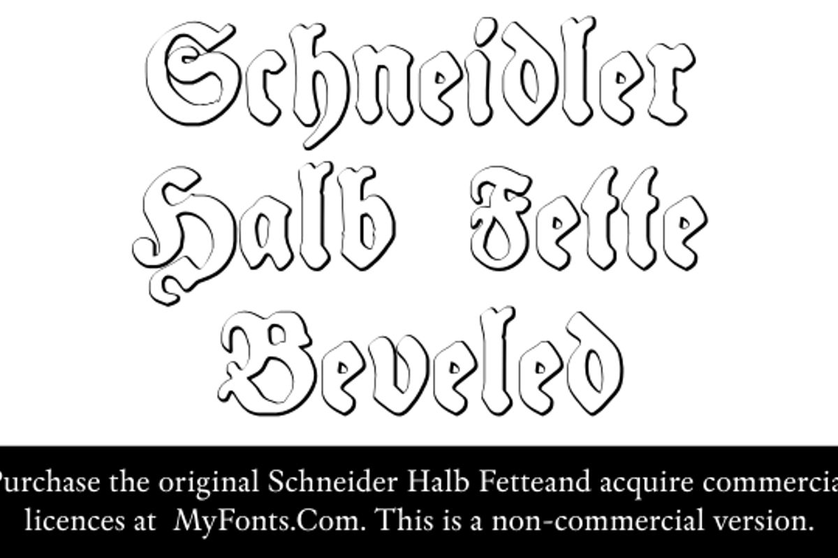 Schneidler Halb Fette Beveled Font | Intellecta Design | FontSpace