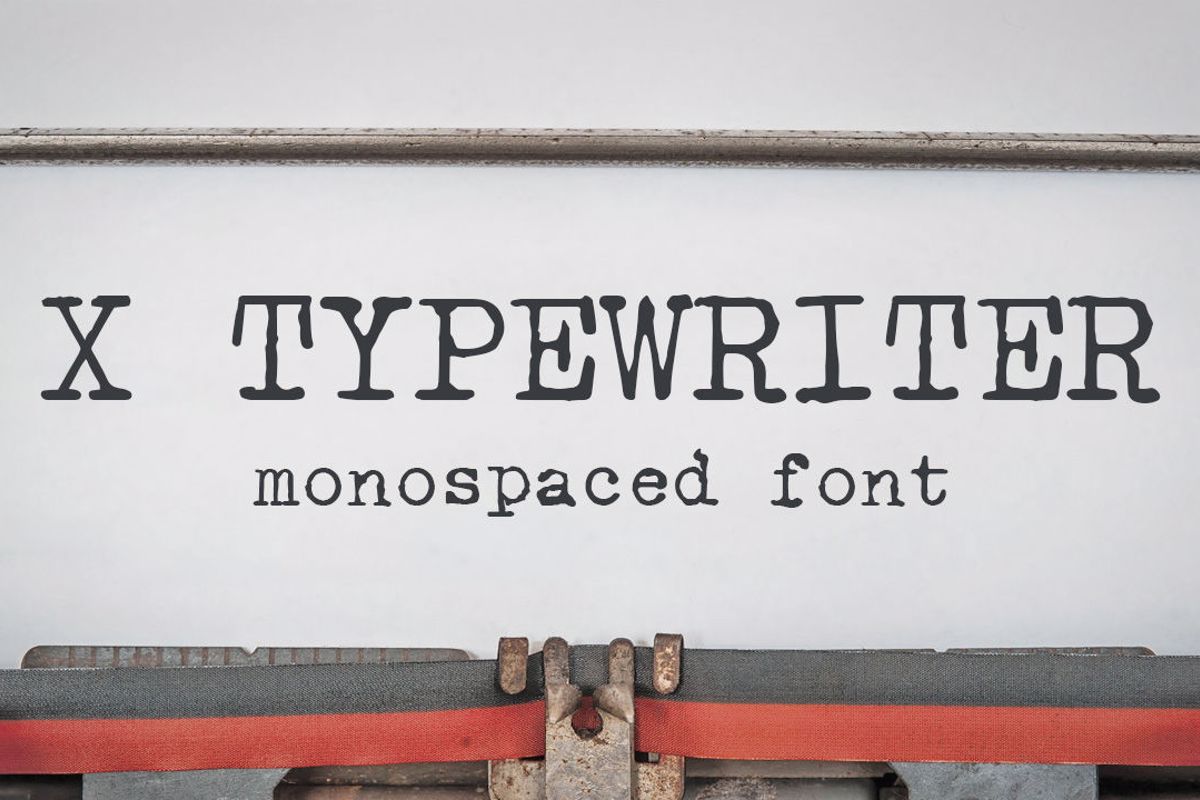 X Typewriter Font FontSpace