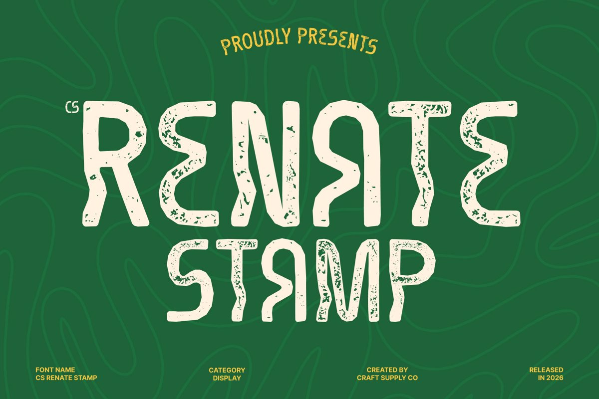 Space Lettering Logo CS Renate Stamp Font - Free Download