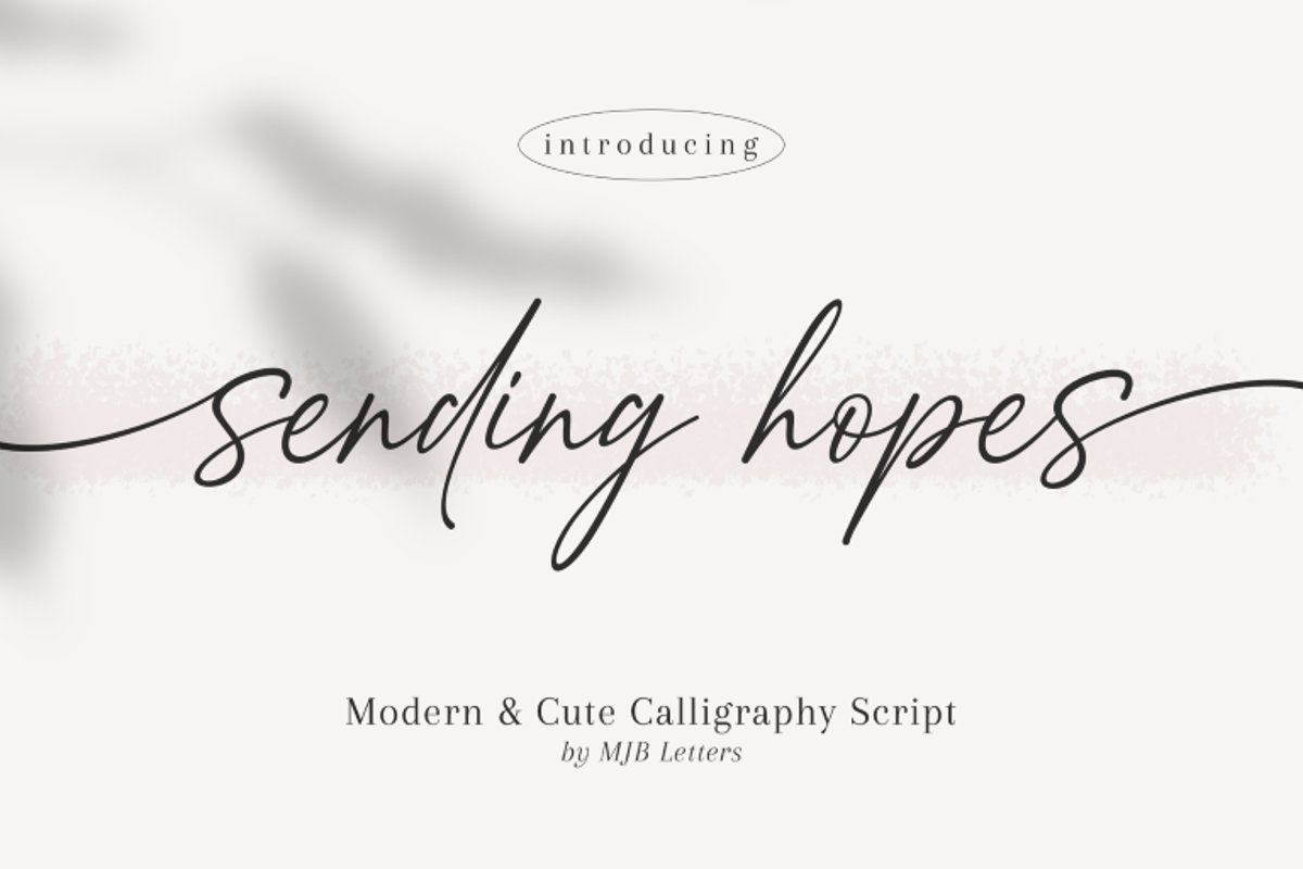 Send Me Lettering Sending Hopes Font - Free Download