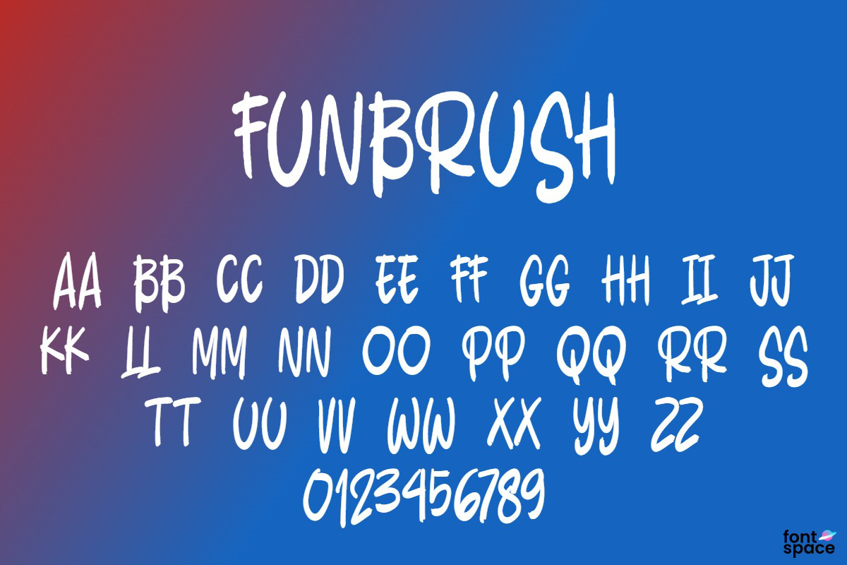 FUNBRUSH Font | selawe | FontSpace