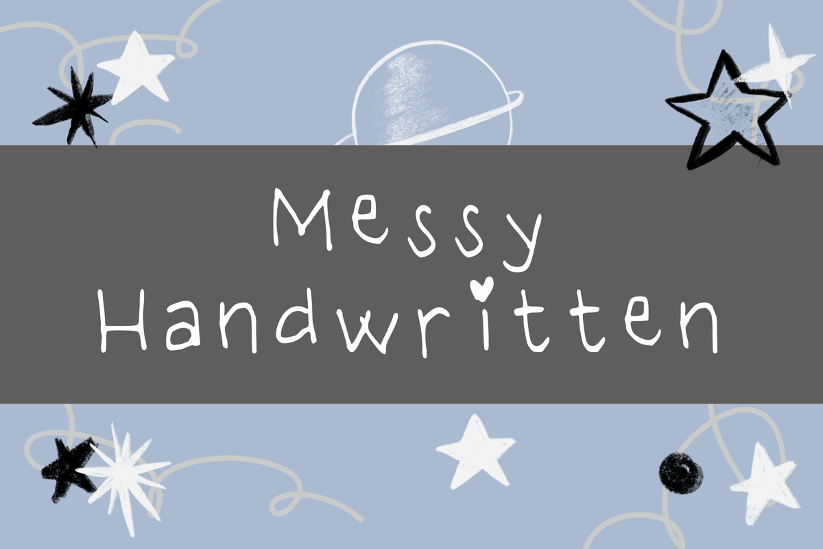 messy handwriting font generator