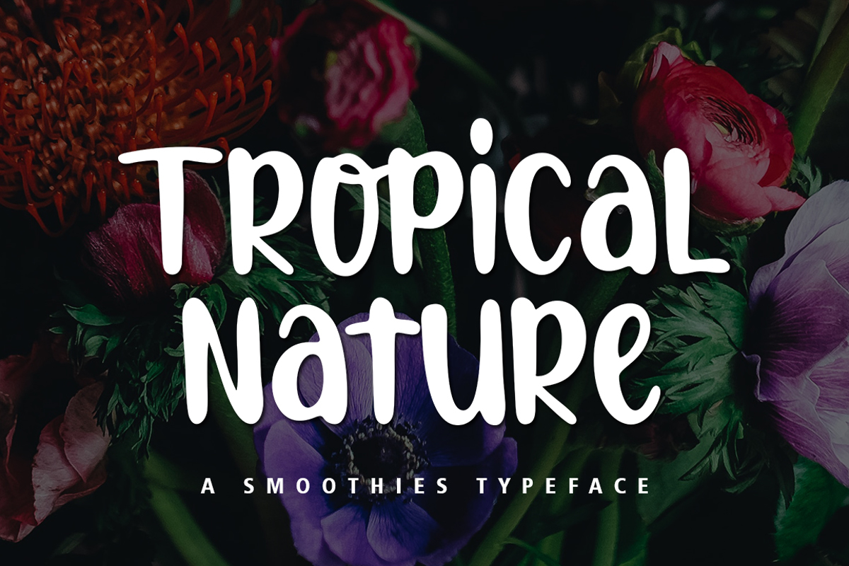 Tropical Nature Font Skinny Type Fontspace