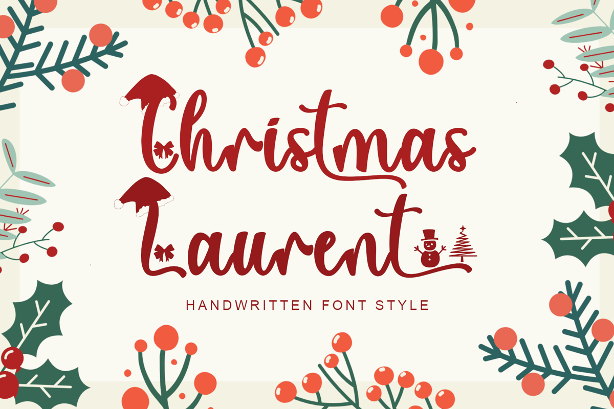 Christmas Laurent Font | Yoga Letter | FontSpace