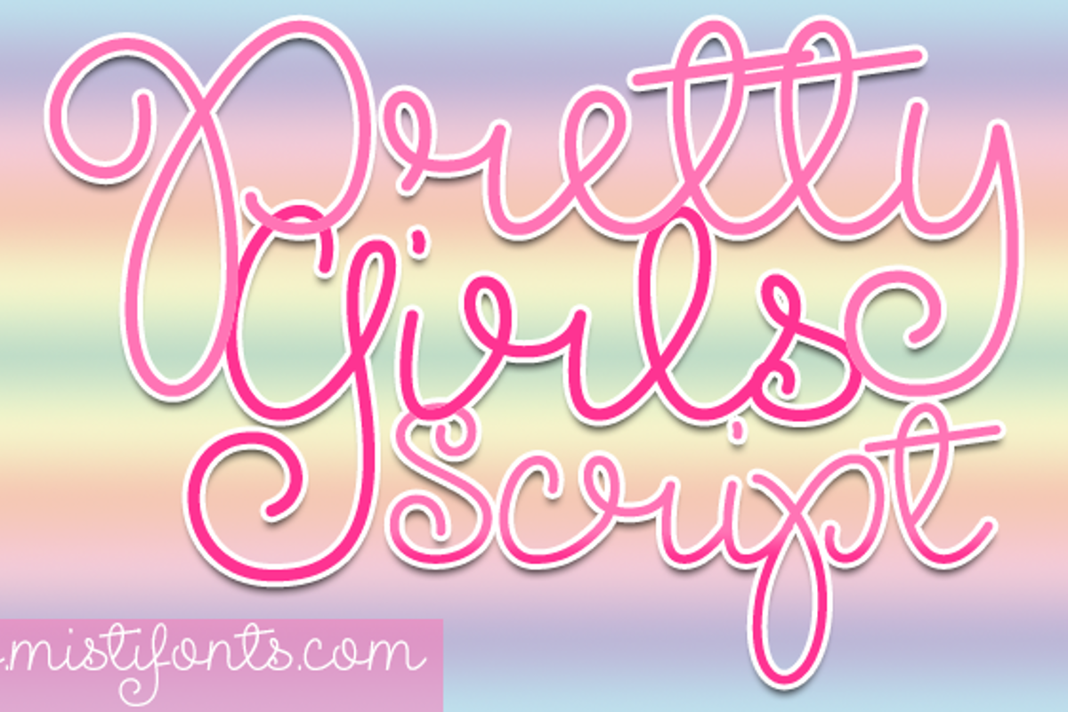 Pretty Girls Script Font Mistis Fonts Fontspace