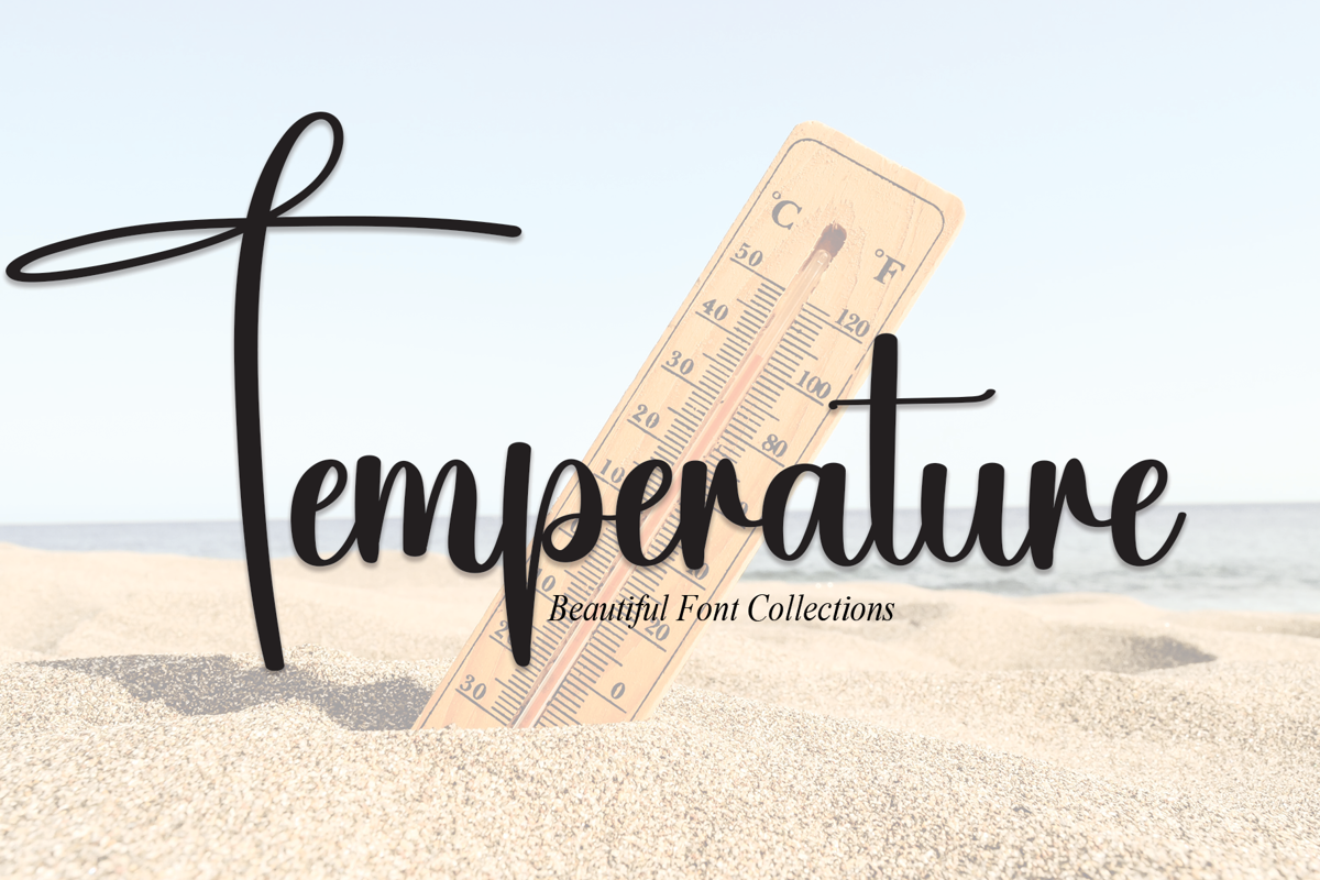 Temperature font scratchones creative fontspace