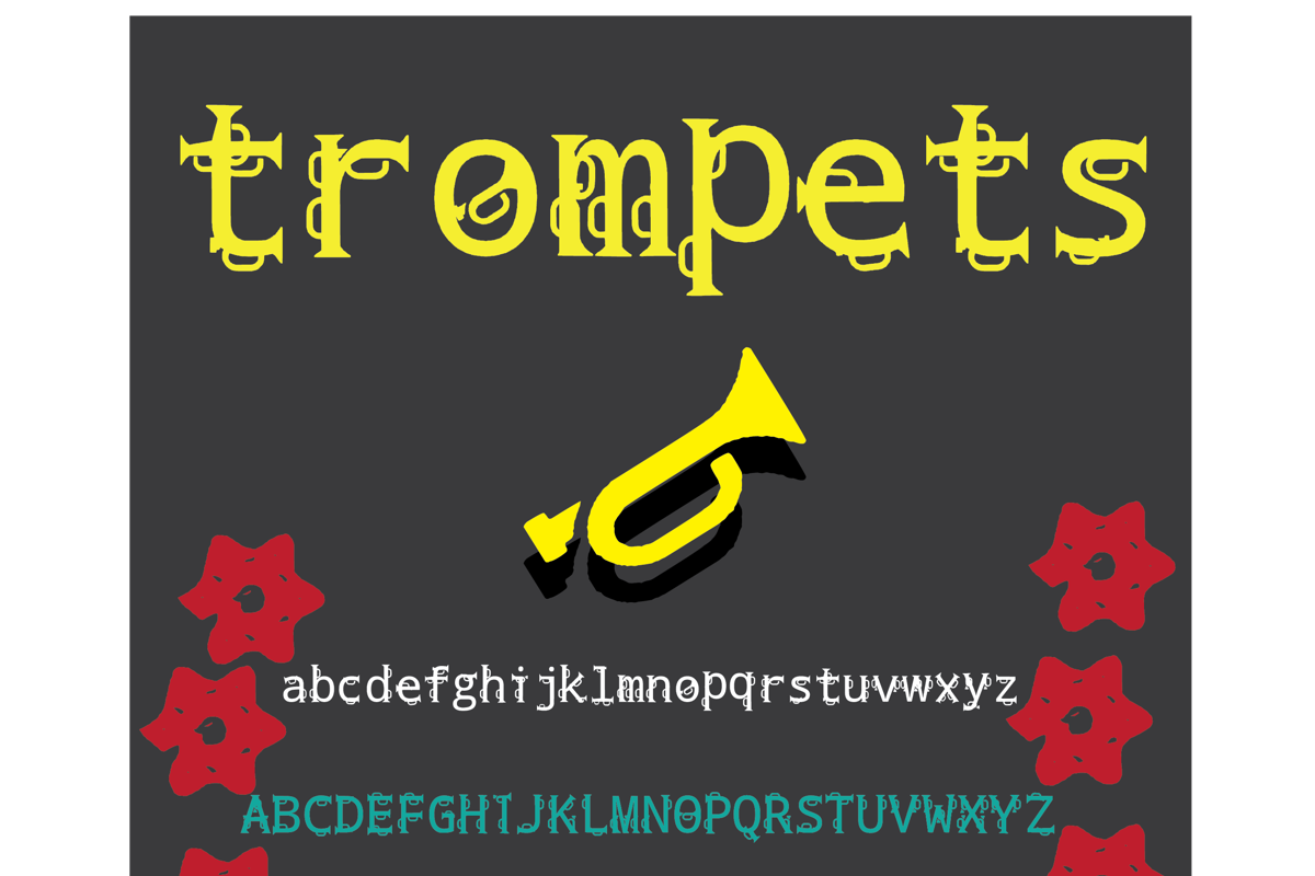 Trompets Font Cé al FontSpace