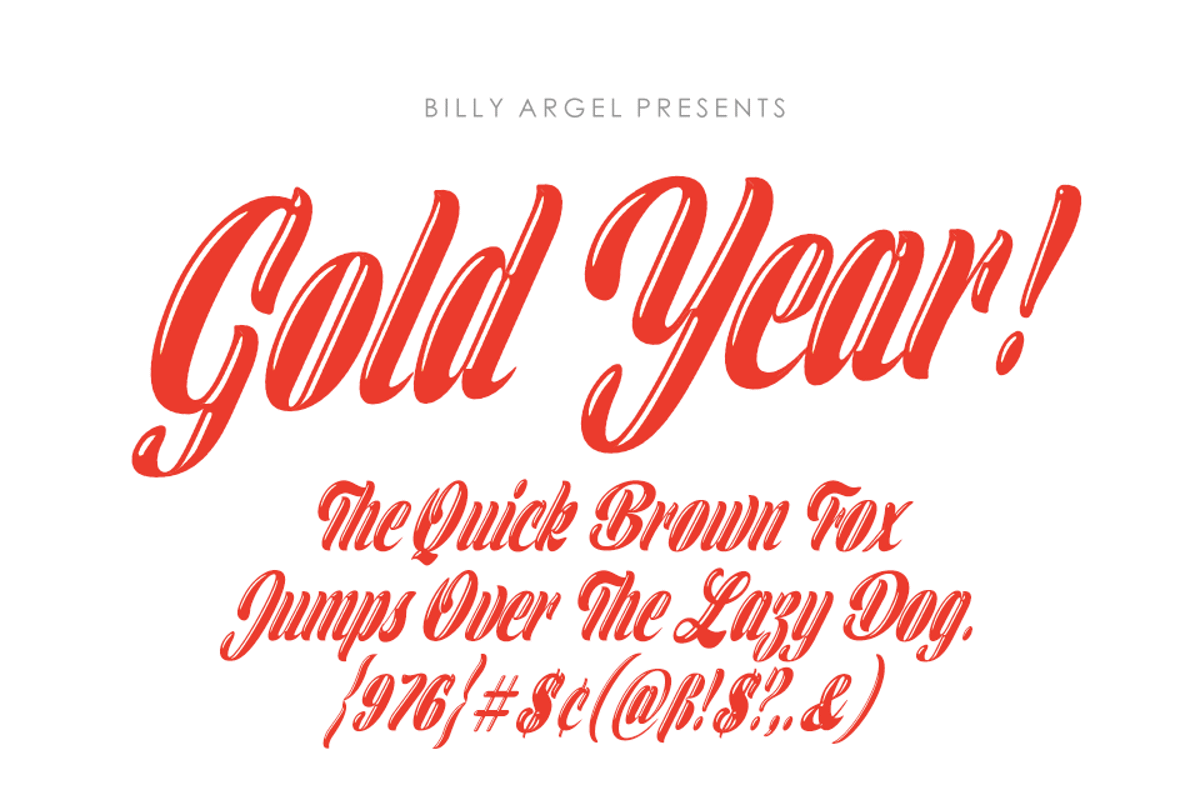 Gold Year Font - Free Download