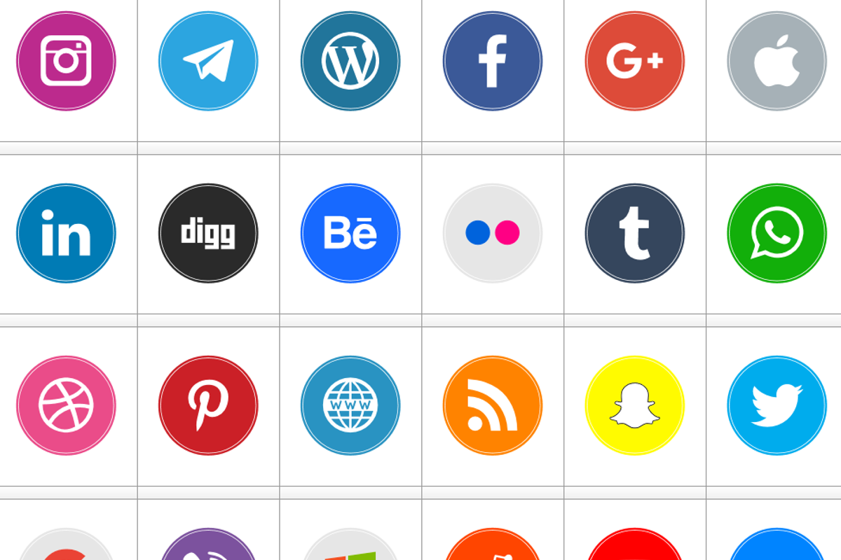 Icons Social Media 10 Font elharrak FontSpace