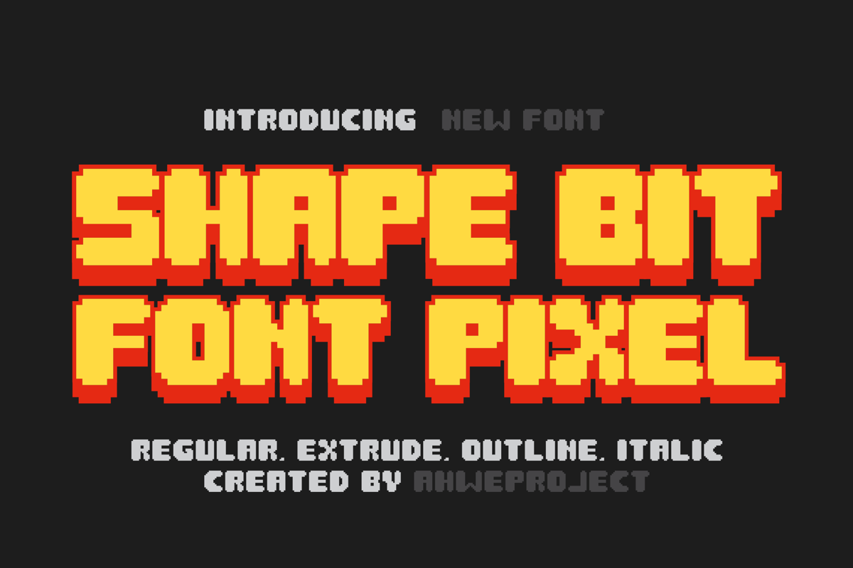 Shape Bit Font | ahweproject | FontSpace