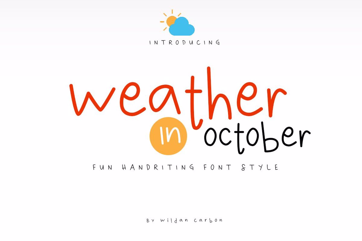 Weather in october font widan type fontspace