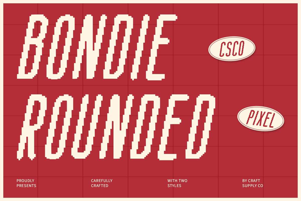 Bondie Rounded Pixel Font - Free Download