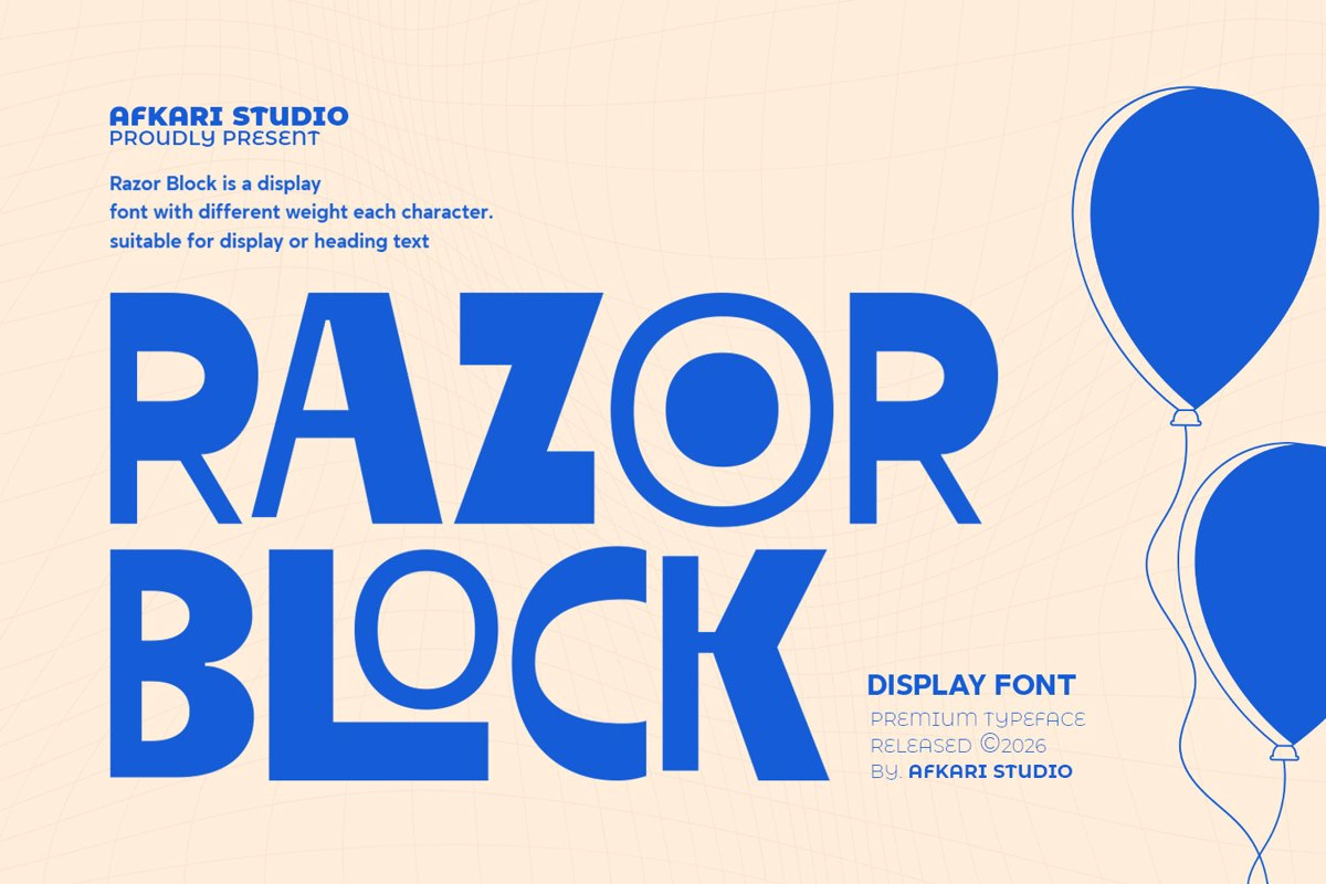 Razor Block Font - Free Download
