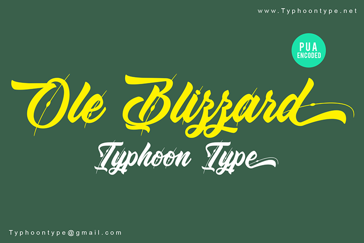 Ole Blizzard Font | Typhoon Type - Suthi Srisopha | FontSpace