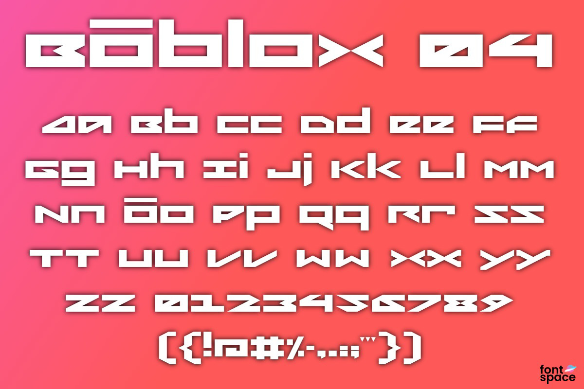 Bōblox 04 Font | Ripoof | FontSpace