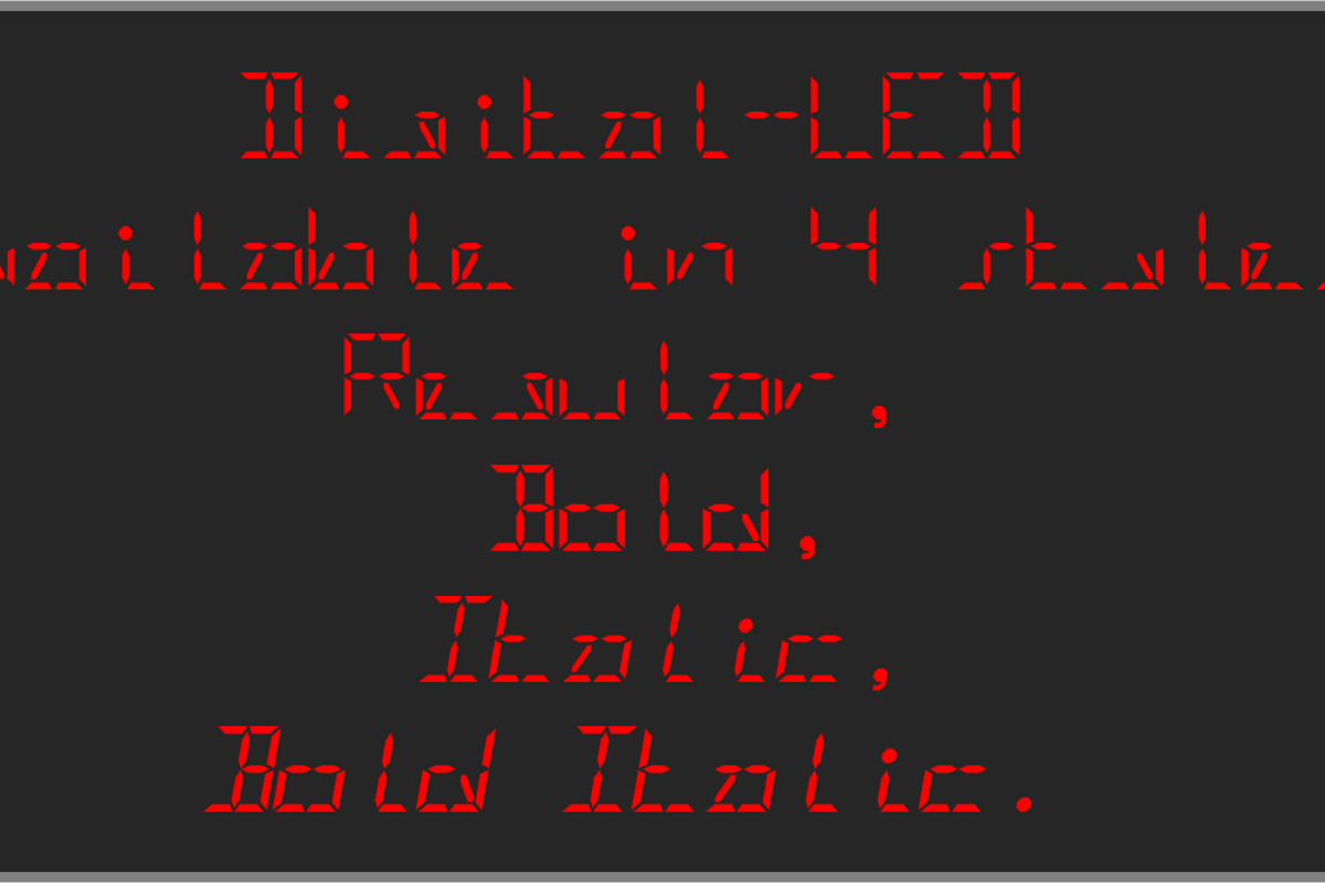 DigitalLEDDemo Font 123467 FontSpace