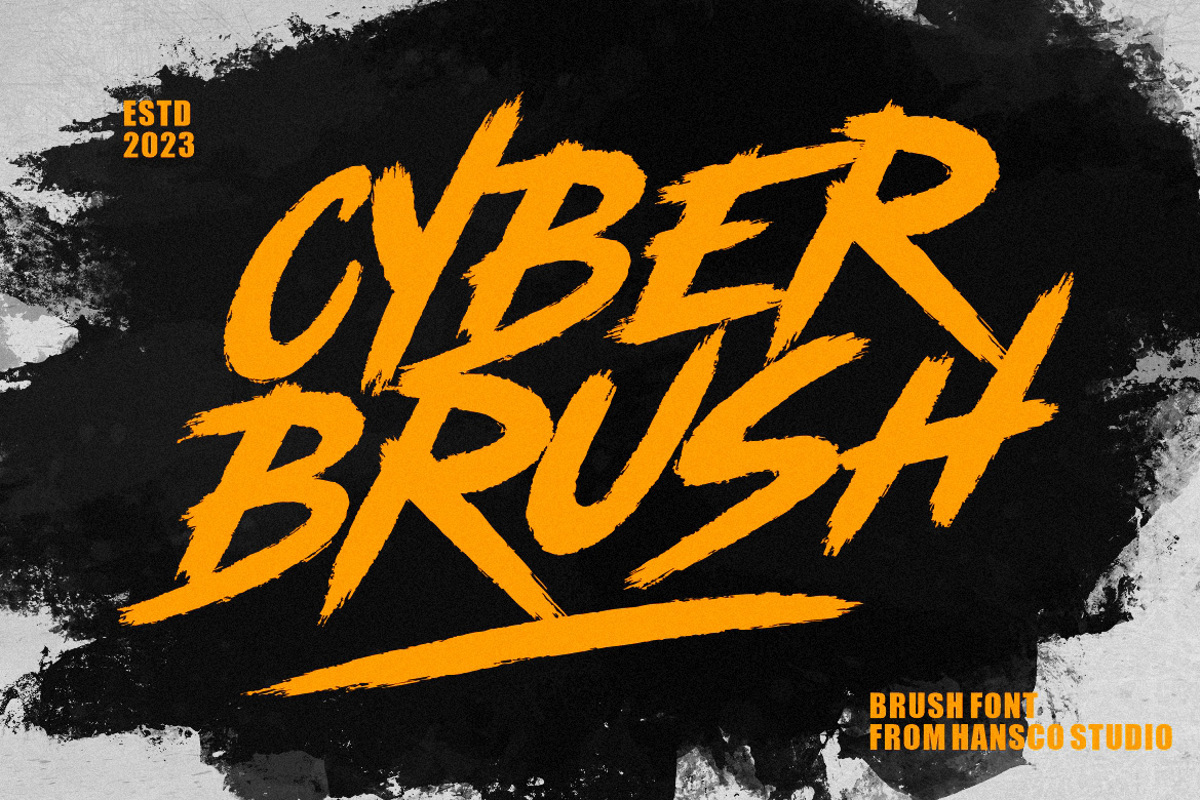 Cyber Brush Font | Hansco | FontSpace