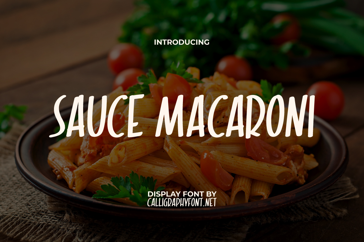 Sauce Macaroni Font | CalligraphyFonts.net | FontSpace