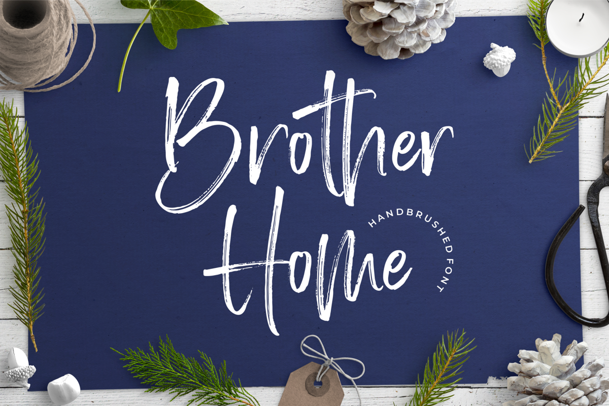 Brother home. Шрифт brother. Home font.