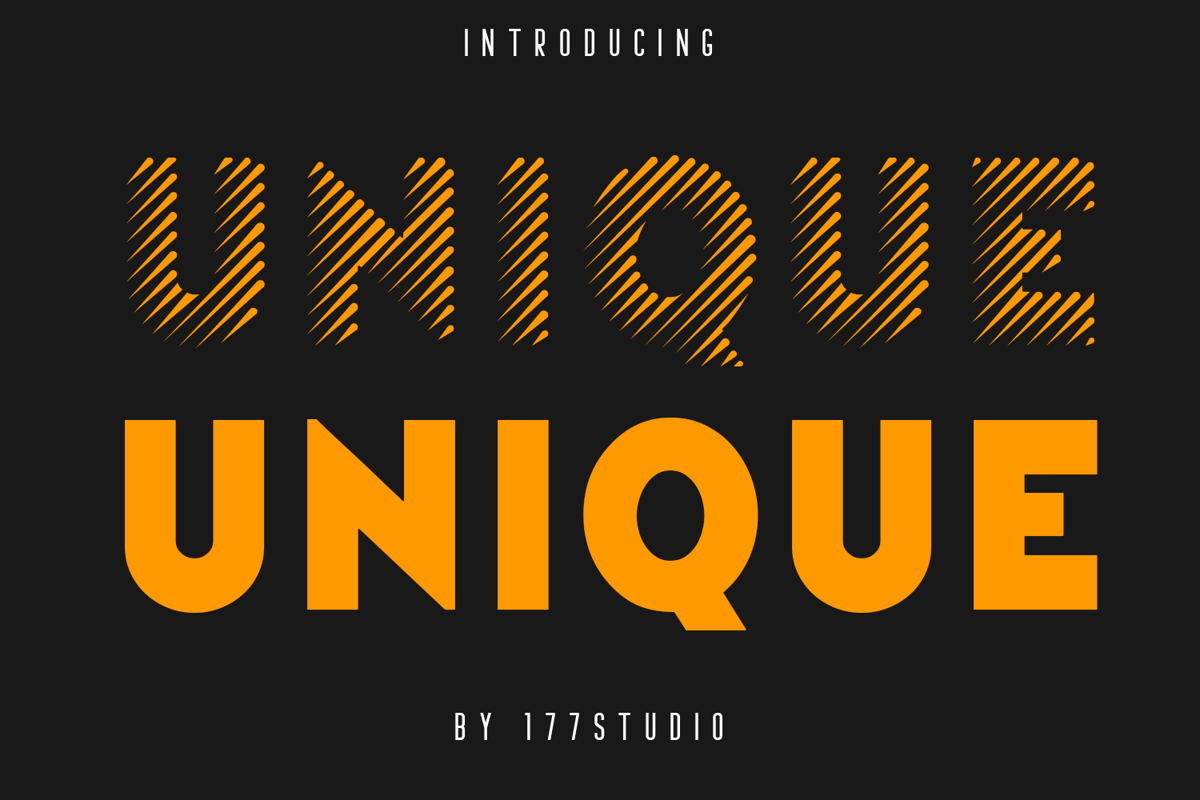 Unique Font | 177Studio | FontSpace