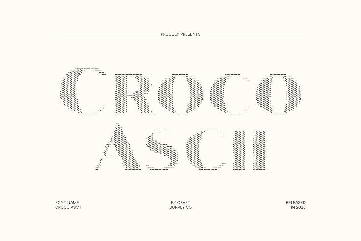Croco Ascii Font - Free Download