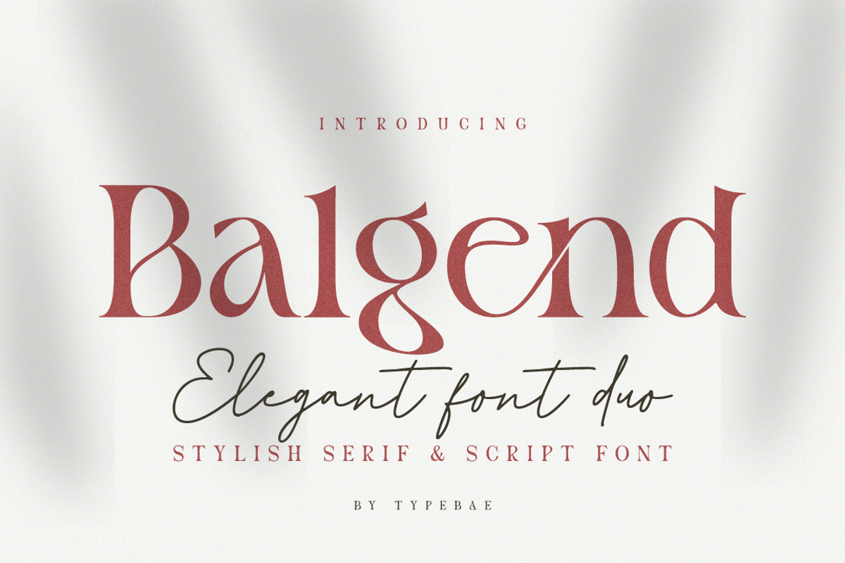 Balgend Font | Typebae | FontSpace