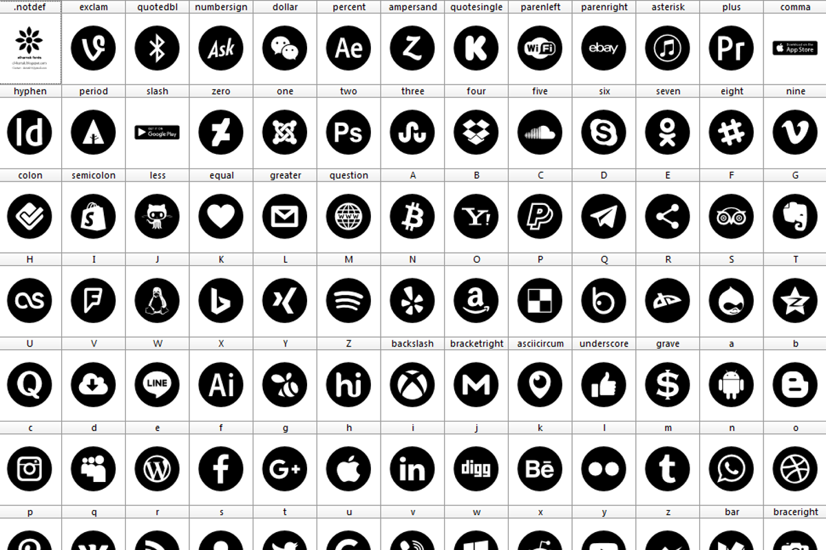 font-100-icons-svg-elharrak-fontspace