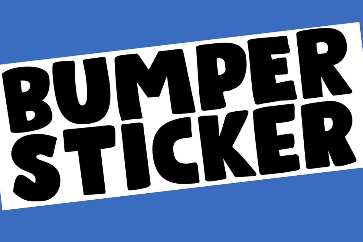 Bumper Sticker Font | David Kerkhoff | FontSpace