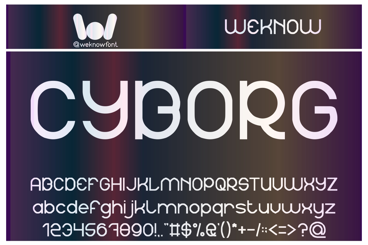 CYBORG Font | weknow | FontSpace