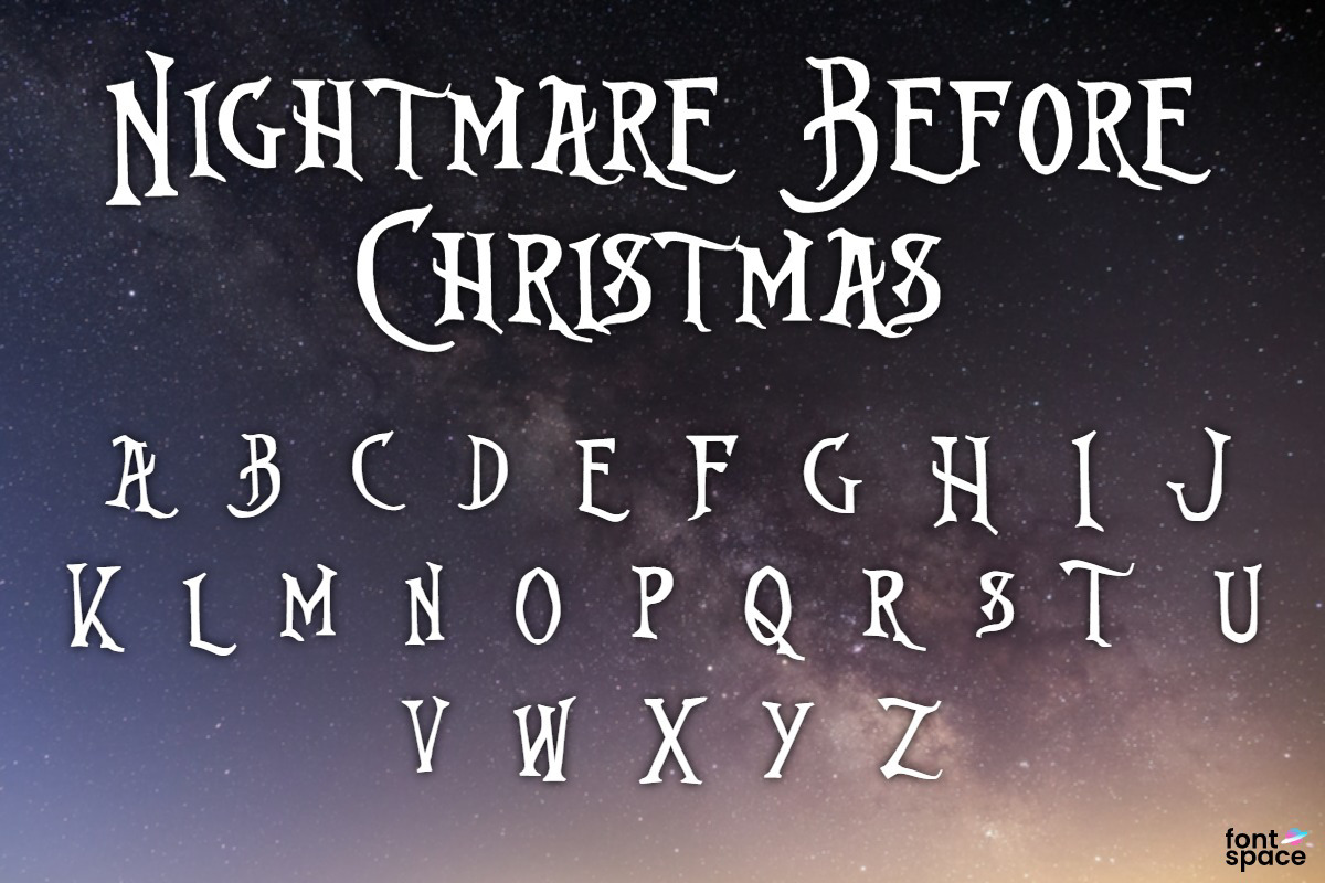 Nightmare Before Christmas Font Filmfonts FontSpace