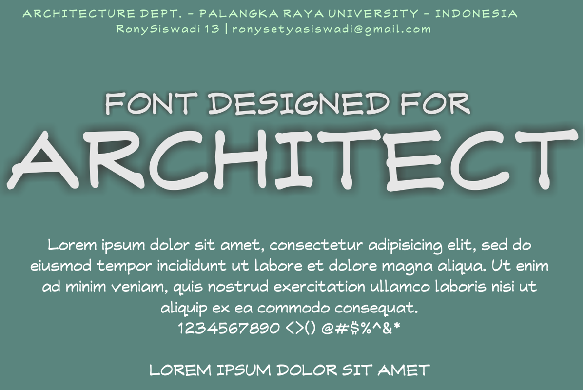 Rony Siswadi 14 Font - Free Download