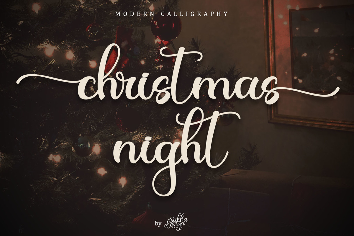 Christmas Night Font | Sakha Design | FontSpace