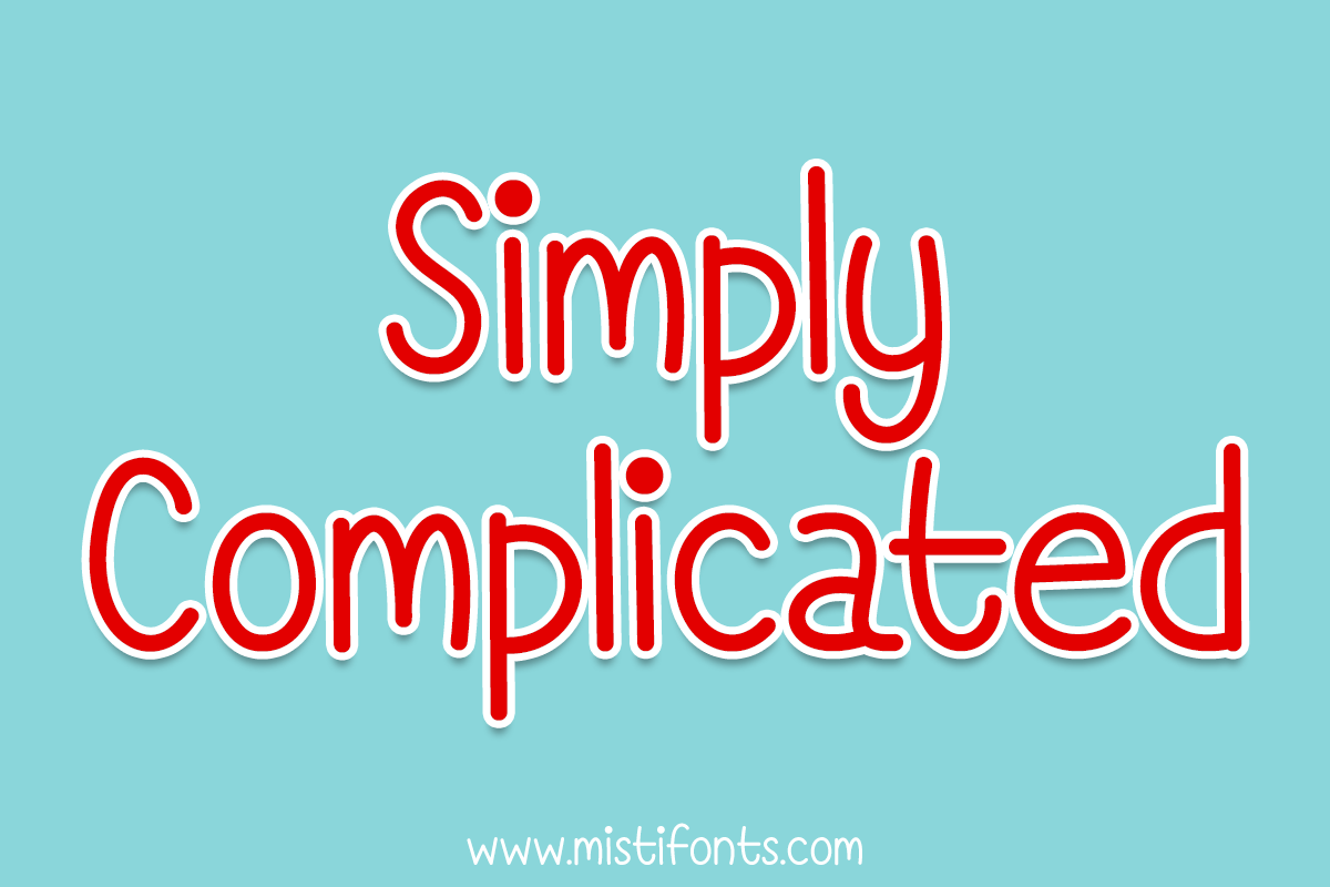 Simply words. Simple complicated. VSN shop шрифт. Complicated.
