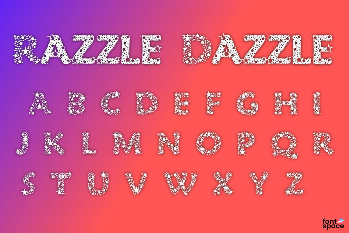 Razzle Dazzle Font Pearlygates Fontspace