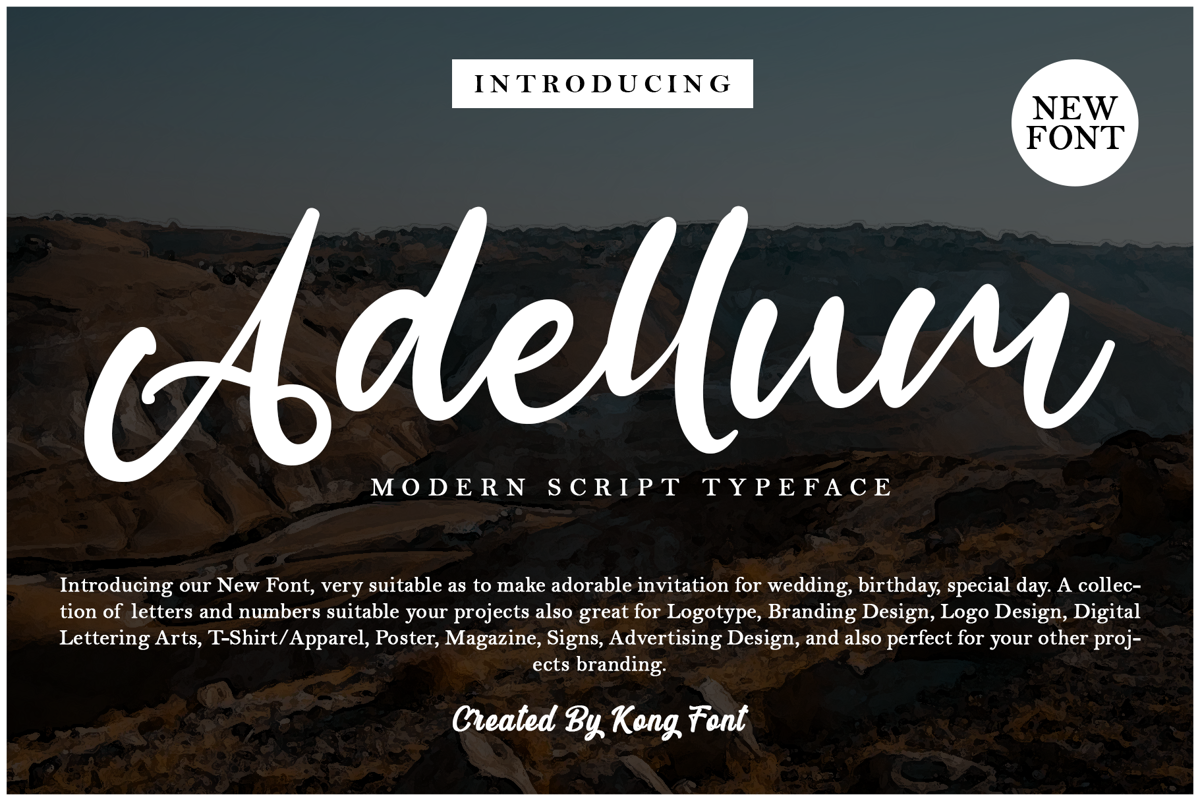 Adellum Font | Fontkong | FontSpace