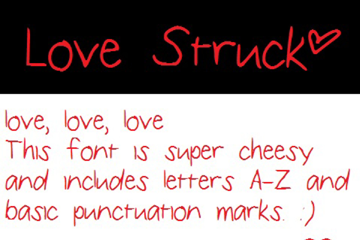 LoveStruck Font | fluffybanana101 | FontSpace