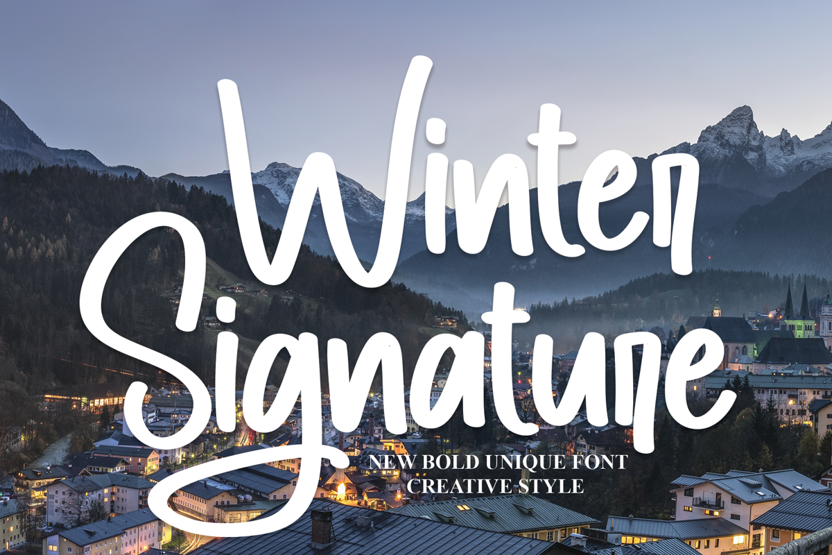 Winter Signature Font | Scratchones_creative | FontSpace